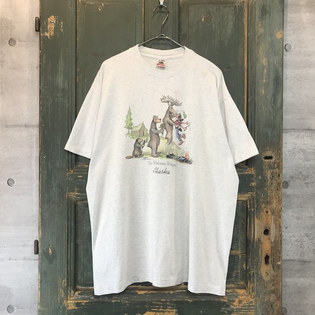 1990s Vintage Alaska T Shirt Ner ネル 下北沢 古着屋 Vintage Junk Art Music Comic