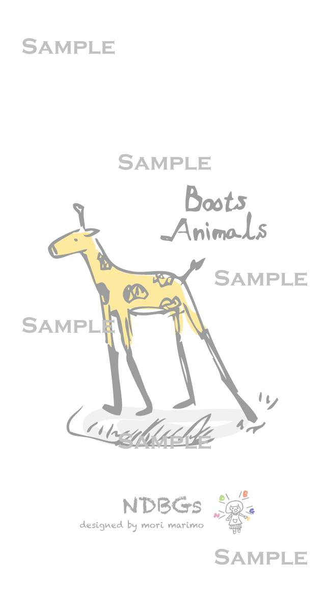 Boots Animals ホーム画面 キリンさん Ndbgs