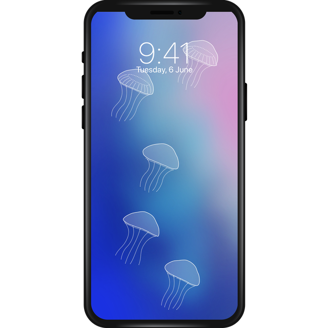 動く壁紙 クラゲ Iphone 対応 スマホ壁紙 ケース ノースサイン
