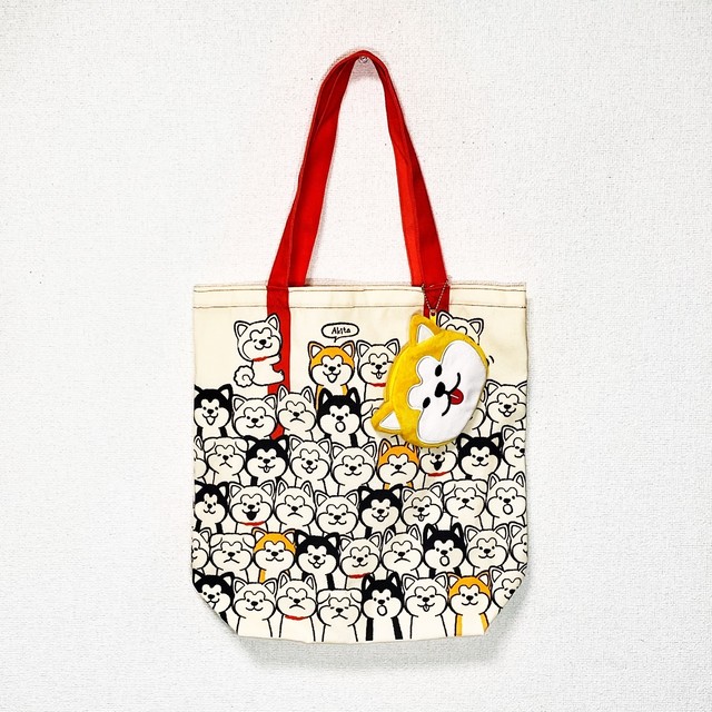 秋田犬 トートバック Am Base