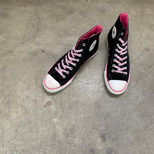 Vintage Converse コンバース スニーカー ハイカット ベロア 黒 26 0 Slut Albatross Vintage