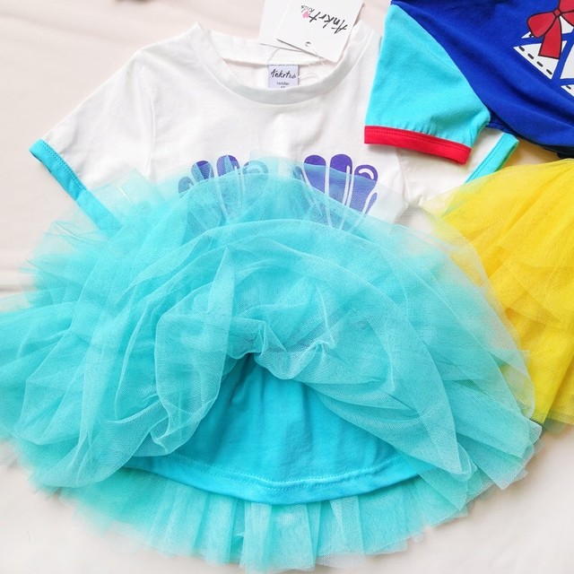 コスプレにも普段着にも アリエルなりきりチュチュワンピース 女の子 キッズ 安い インポート子ども服 Hikari