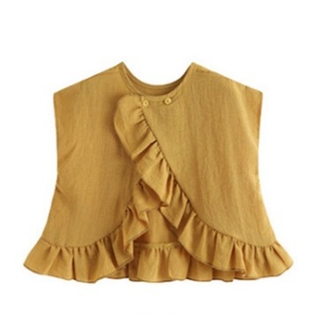 バックフリルフレンチスリーブトップス シャツ ブラウス Chitoselect ちとせれくと 6000円以上送料無料