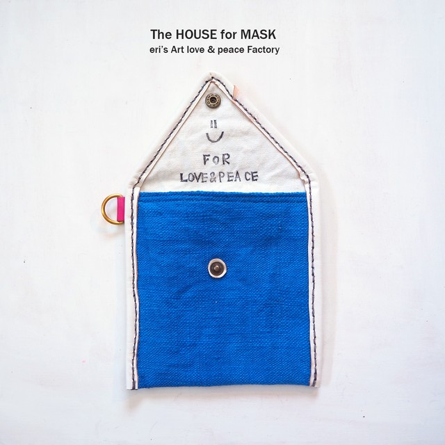 The HOUSE for MASK -マスクのおうちポーチ skyblue- LE-1328