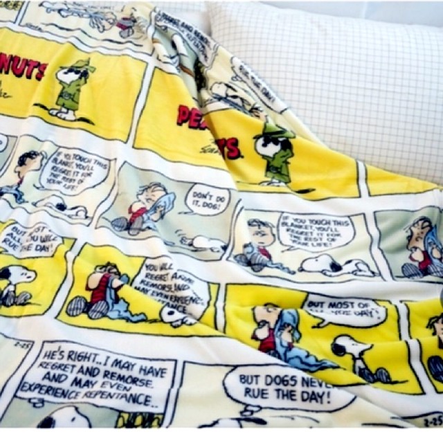 スヌーピー 柔らかブランケット コミック デザイン Boobuu