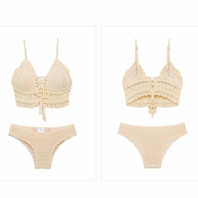 ビキニ セパレート 水着 ビスチェ Sexy セクシー レースアップ ニット 見せブラ リゾート コーデ 95 Happinessshop ハピネスショップ レディース ファッション アイテム トレンド