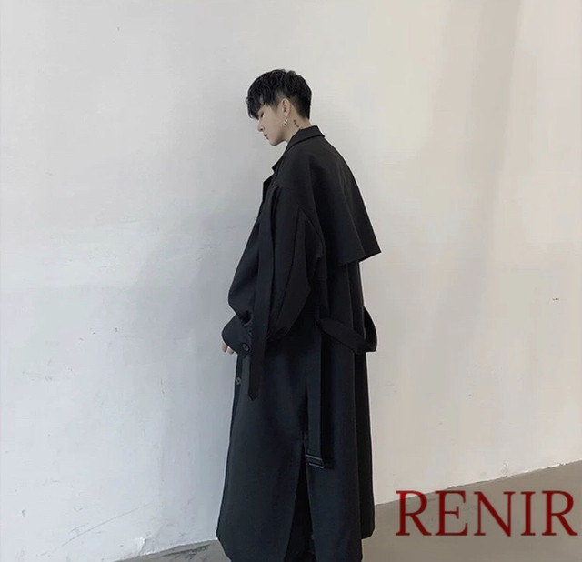 Renir レニール メンズ ロングコート チェスターコート コート ブラック Renir レニール メンズファッション レディースファッション