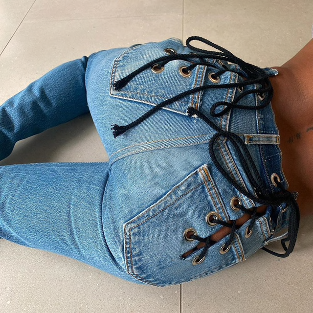 ブランドhugcitar 綿包帯カットアウトレディースセクシーデニム 海外ブランド Alexandrite