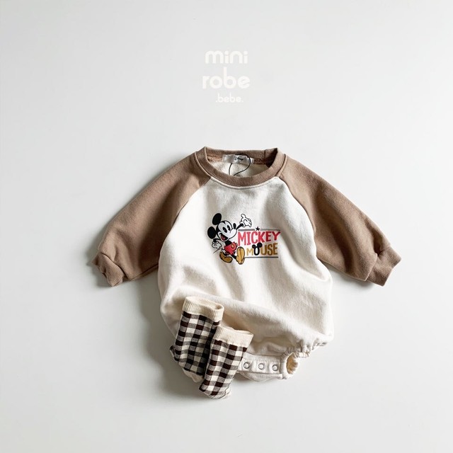 即納 Mickey Mouse Rompers Minirobe ディズニー韓国子供服なら Mes Favoris