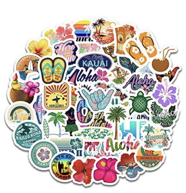 大人気 大容量 ハワイ ロンハーマン ビーチ カリフォルニア ステッカー50枚セット Shiiha