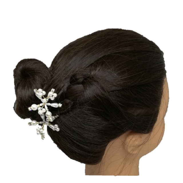 髪飾り パール ｕピン レディース 日本製 美を結ぶ むすびの