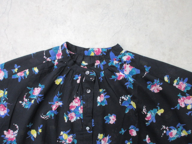 スタンドカラー花柄フレンチスリーブワンピース Pop Up By Positiva