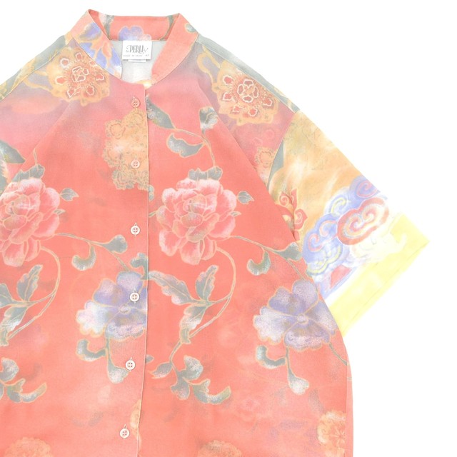 Eur Vtg la PERLA exotic pattern long shirt Made in ITALY