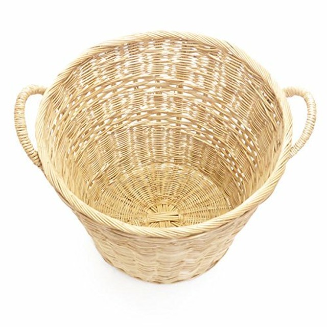 型番３００６ 3006 籐かご ラタンバスケット 大きな ランドリーバスケット 丸型 かごのお店ラッセル Base かごのお店ラッセル