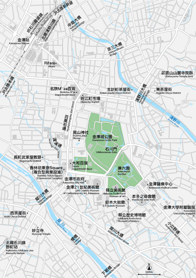 石川 金沢 イラストレーターデータ Eps 繁体語 英語 並記版 地図素材をダウンロードにて販売するお店 今八商店