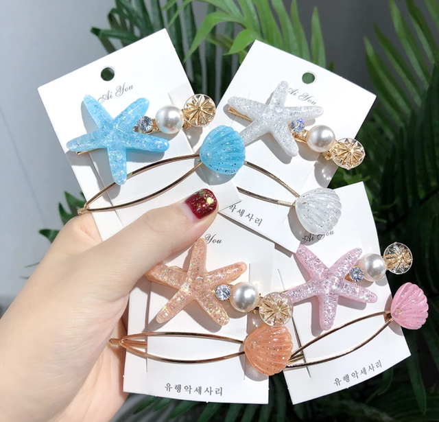 ヒトデ 海 ヘアピン セット ヘアーアクセサリー Starry