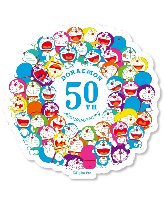 ドラえもん50周年 トラベルステッカー (1)カラフルドラえもん / エンスカイ