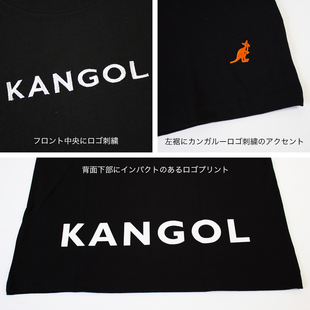 男女兼用ユニセックス Kangolカンゴール Tシャツ ロゴ刺繍バックプリント C5031n ルーズシルエット カジュアル ストリート メンズ レディース 半袖 Digred