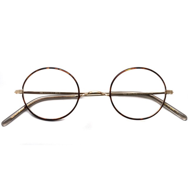 Steady ステディ Std 10 カラー 3 ゴールド デミ Gold Transfer 丸メガネ ラウンド フレーム 中目黒のメガネ サングラスセレクトショップ Props