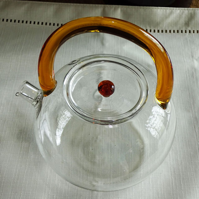 ガラスのティーポット 800cc 丸型茶色 Chawaten