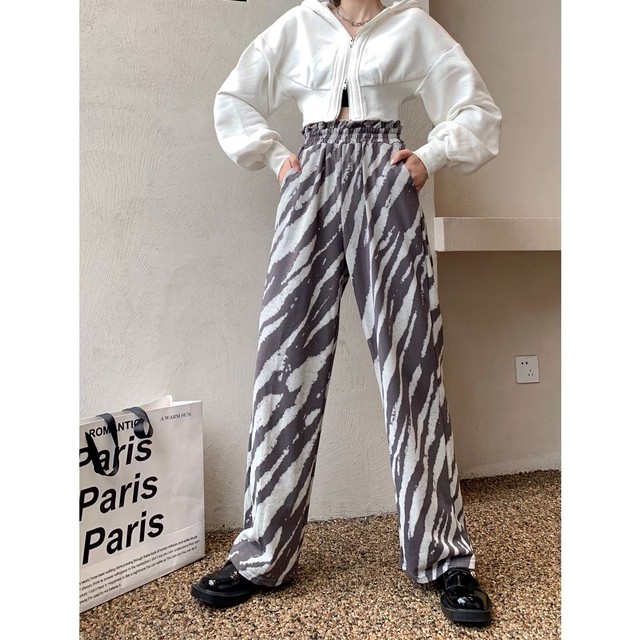 zebra pattern pants