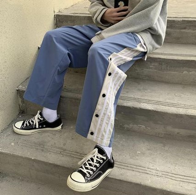 パンツ メンズ ワイド ストレートパンツ 人気 韓国系 送料無料 Jb 1