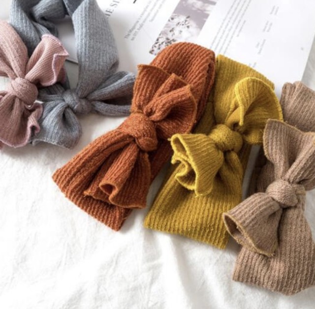 女の子ヘアバンド リボン付き Iviv