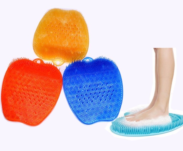 角質ケア 血行促進 爽快 フットブラシ足洗いマット Clover48