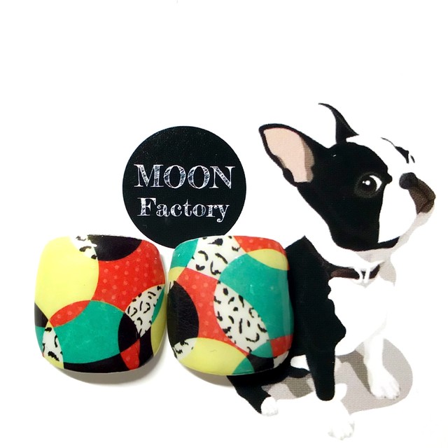 S Size2 大正レトロ ドット フットネイル Moon Factory