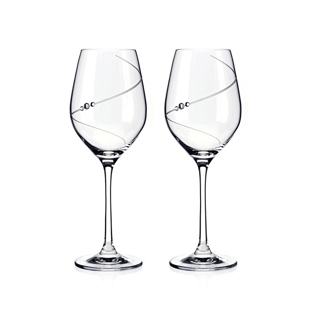 Diamante ディアマンテ Silhouette シルエット ワイングラス 白ワイン スワロフスキー ペアセット Diamante Jp