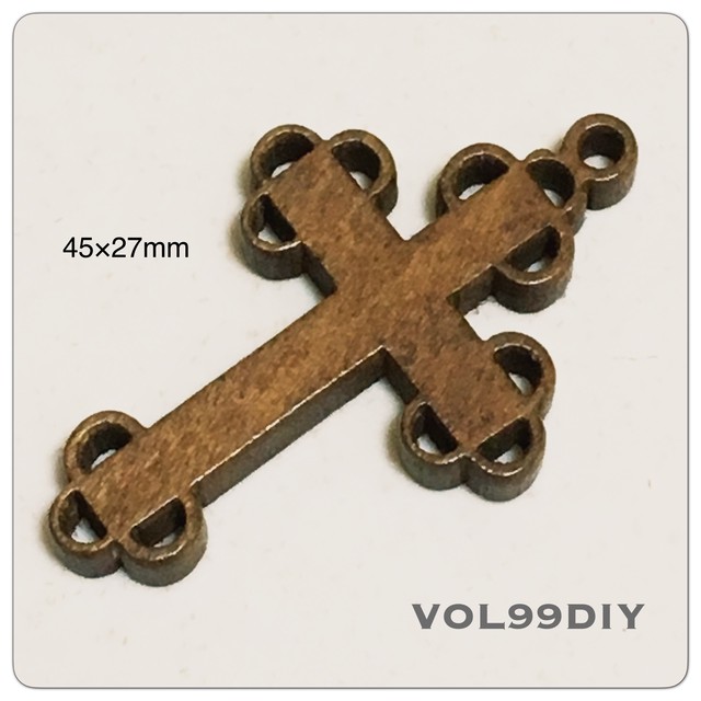 7 24 再入荷 ウッドチャーム クロス 十字架 Vol99diy