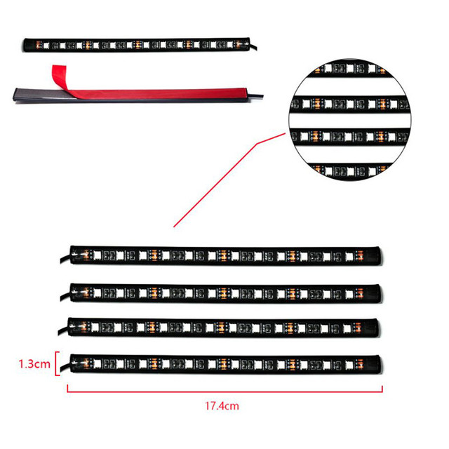 Led ライト 車内 16色 フット フロアライト イルミネーション シガーソケット 電源 12v テープ 車 フラッシュ 便利グッズ 電飾 室内 室内灯 Shinz Style