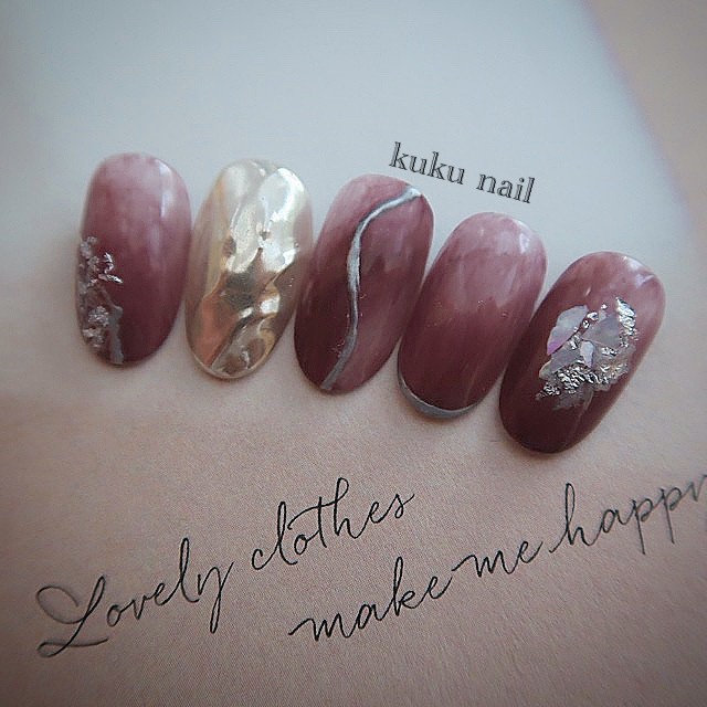 メタリックニュアンスネイル バイオレット Kuku Nail