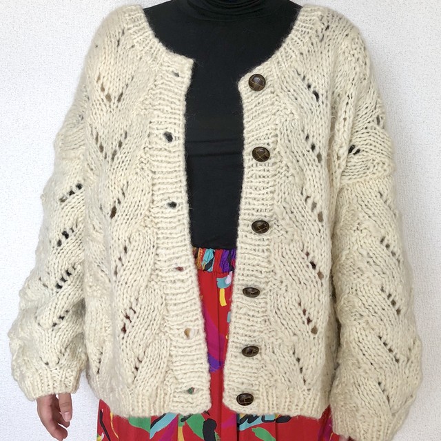 手編みカーディガン Mohk K
