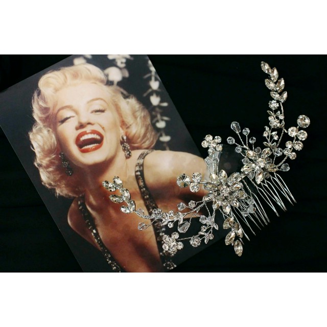 クラシカル フラワービジュー コームタイプのウェディングヘアアクセサリー Hd By6sense ウェディングアクセサリー専門店 ブライダルアクセサリー