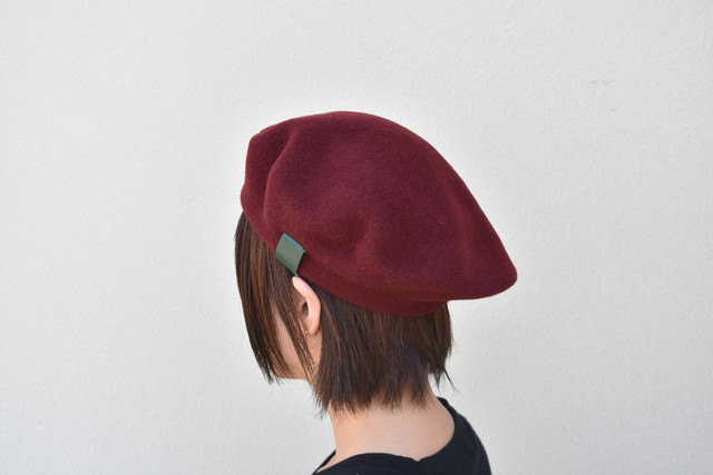チェコ産 100 ウール ベレー帽 エンジ Sekiguchikut
