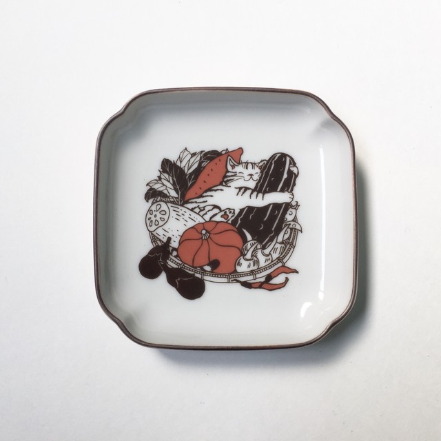 かニャんざわ豆皿 加賀野菜 Wonderspace