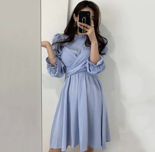 全2色 大人ドレープワンピース Tsumugustore