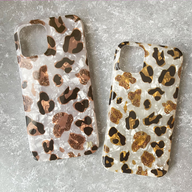 即納 イニシャルパーツ付き シェル 豹柄iphoneケース Xr Xsmax 11 11pro 11promax 12 12mini 12pro 12promax対応 レオパード Usagi Case ウサギ ケース 韓国iphoneケース通販