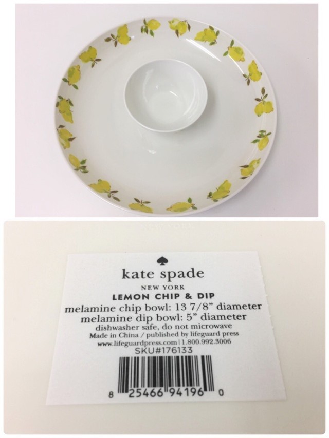 Sale 30 Off Kate Spade 35 36 チップ ディップ 皿 ディッシュ レモン 檸檬 数字 モノトーン 食器 キッチン用品 雑貨 テーブルウェア おしゃれ かわいい Moana