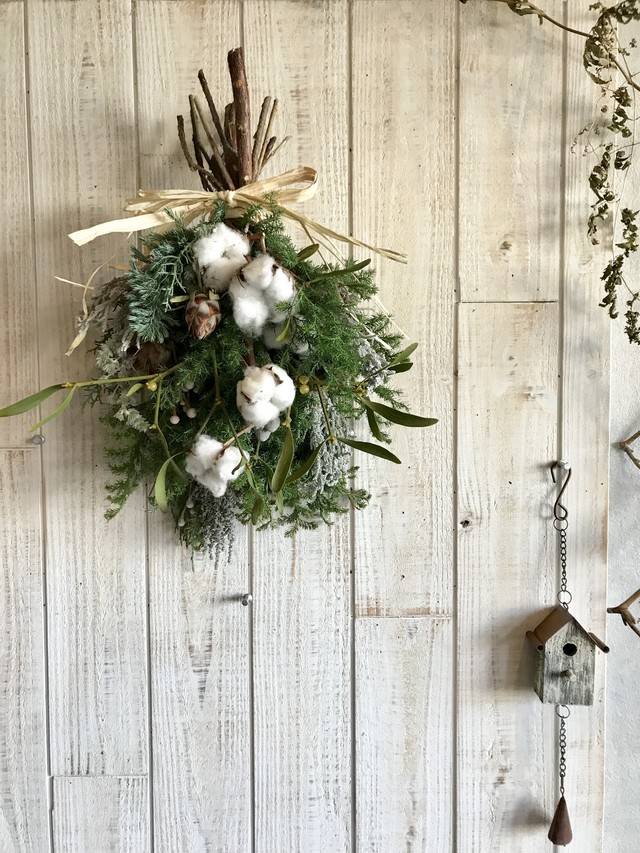 クリスマススワッグ 白 Smokyflowers クリスマススワッグ 白 Smokyflowers