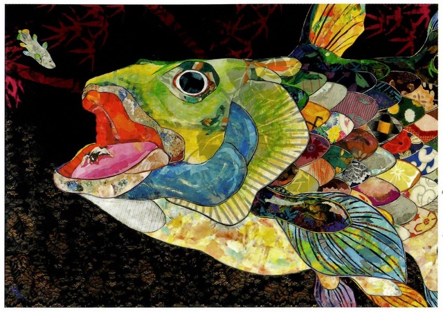 19年 深海の王 絵はがき 切り絵屋 星先こずえ