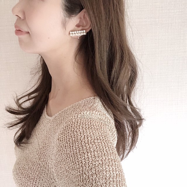 【ピアス】パールバーピアス 人気のアクセサリー