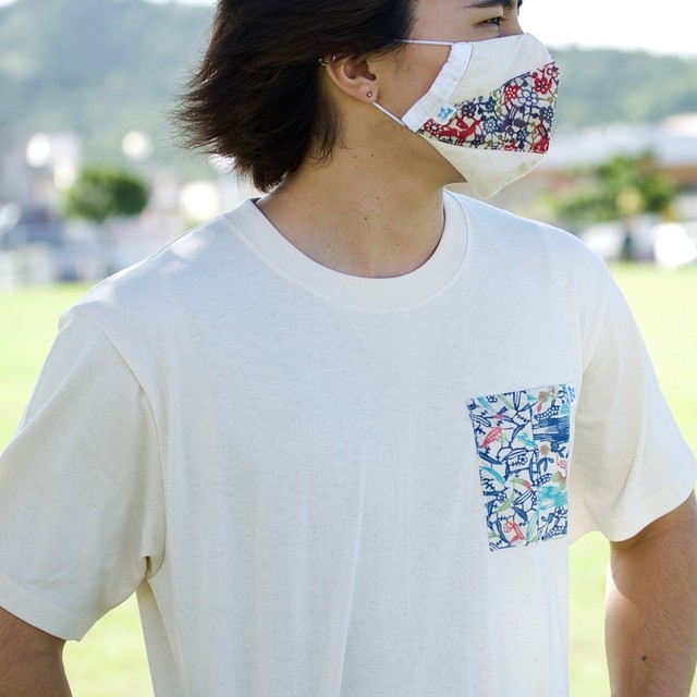 紅型ポケットtシャツ 沖縄琉装苑 Okinawaryusoen