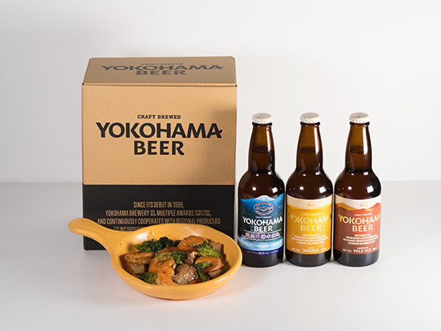 【直営店メニューセット】「驛の食卓」 大人気メニューガーリックシュリンプと横浜ビール3本セット(クール便)