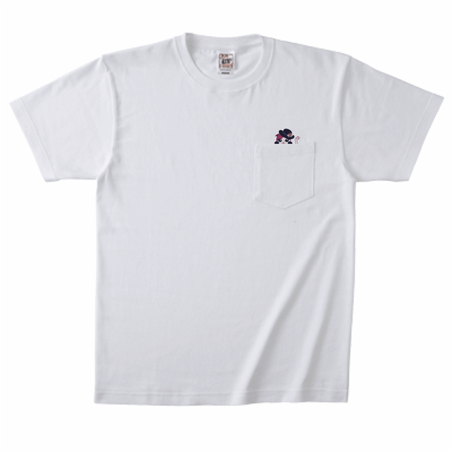 ちらっとエレンちゃんイラストtシャツ 白 Ellen ダーツ好きにはたまらない おしゃれなアパレルブランド