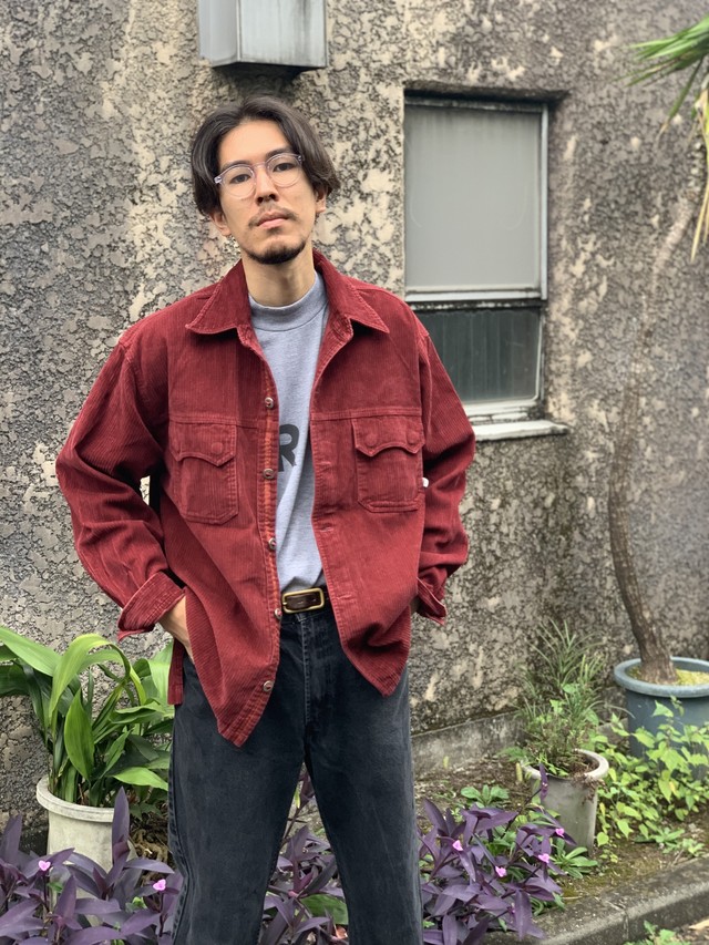 パタゴニアのリズム Patagonia Rhythm L S コーデュロイシャツ エンジ M Slut Albatross Vintage