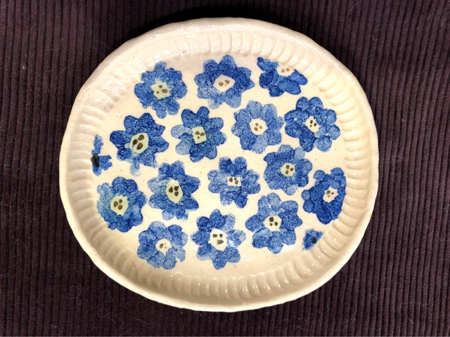 絵付け花柄皿 Iris