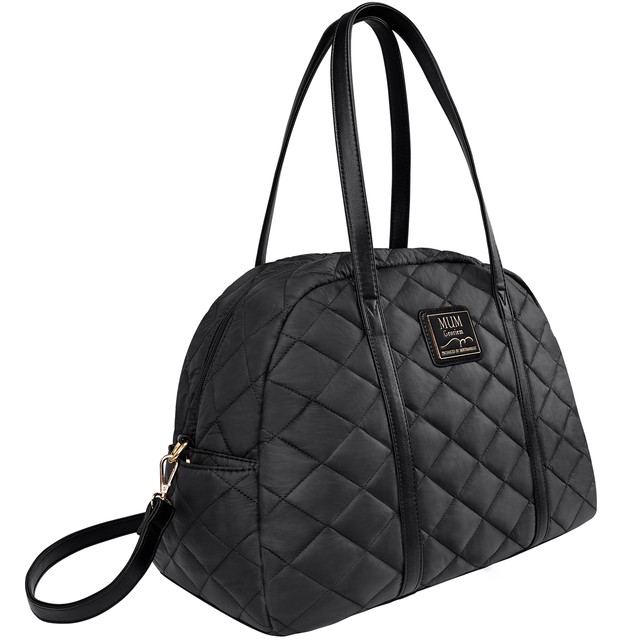 Mum マザーズバッグキルティング 黒 シンプル 軽量 大容量 おしゃれ 機能的 エレガント Mumgeoriem