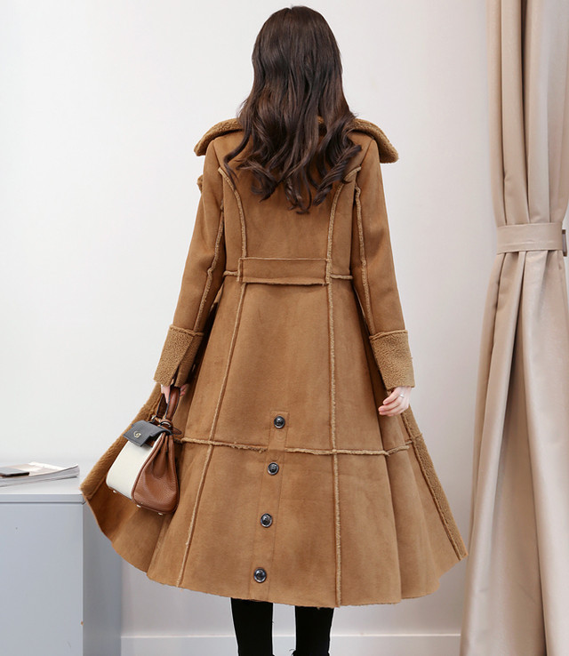 裏ボア スリム ロングムートンコート Aライン コート ボアコート ロングコート ムートン スリムコート 大きいサイズ レディース ベージュ グレー ブラウン 無地 1194 Sayurio レディースアパレル ファッション プチプラ アラサー アラフォー